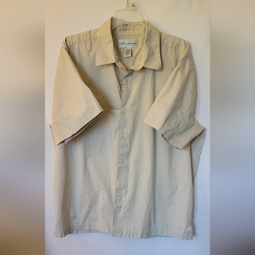 Mens Croft & Barrow Short Sleeve Button Down Shirt, Size XL